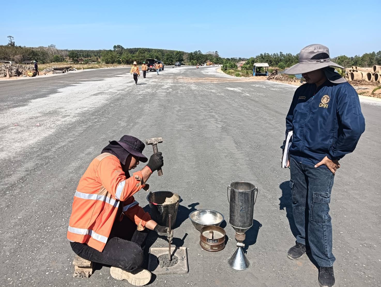 งานทดสอบ Field Density Test หินคลุก