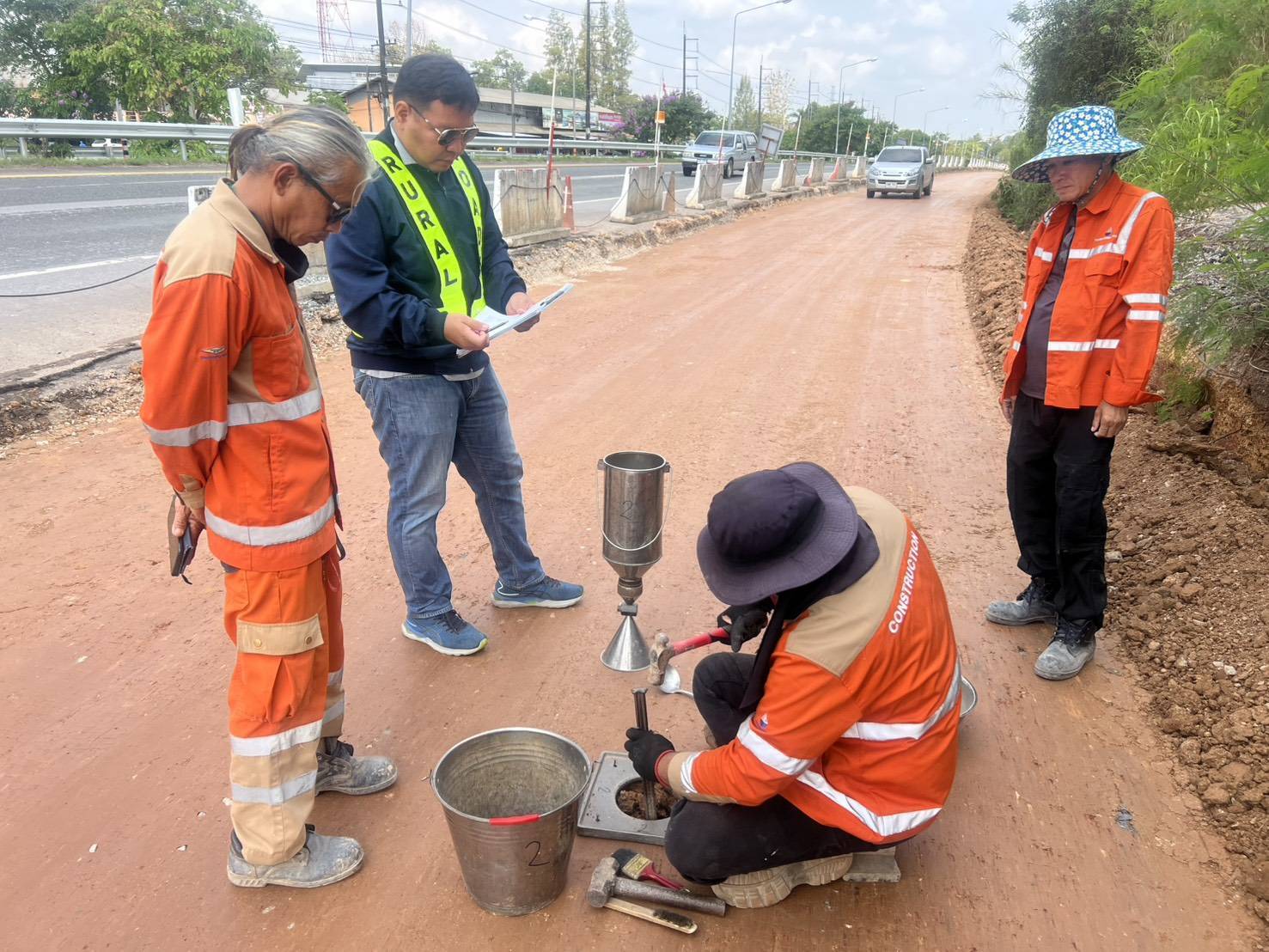 งานทดสอบ Field Density Test ดินถม