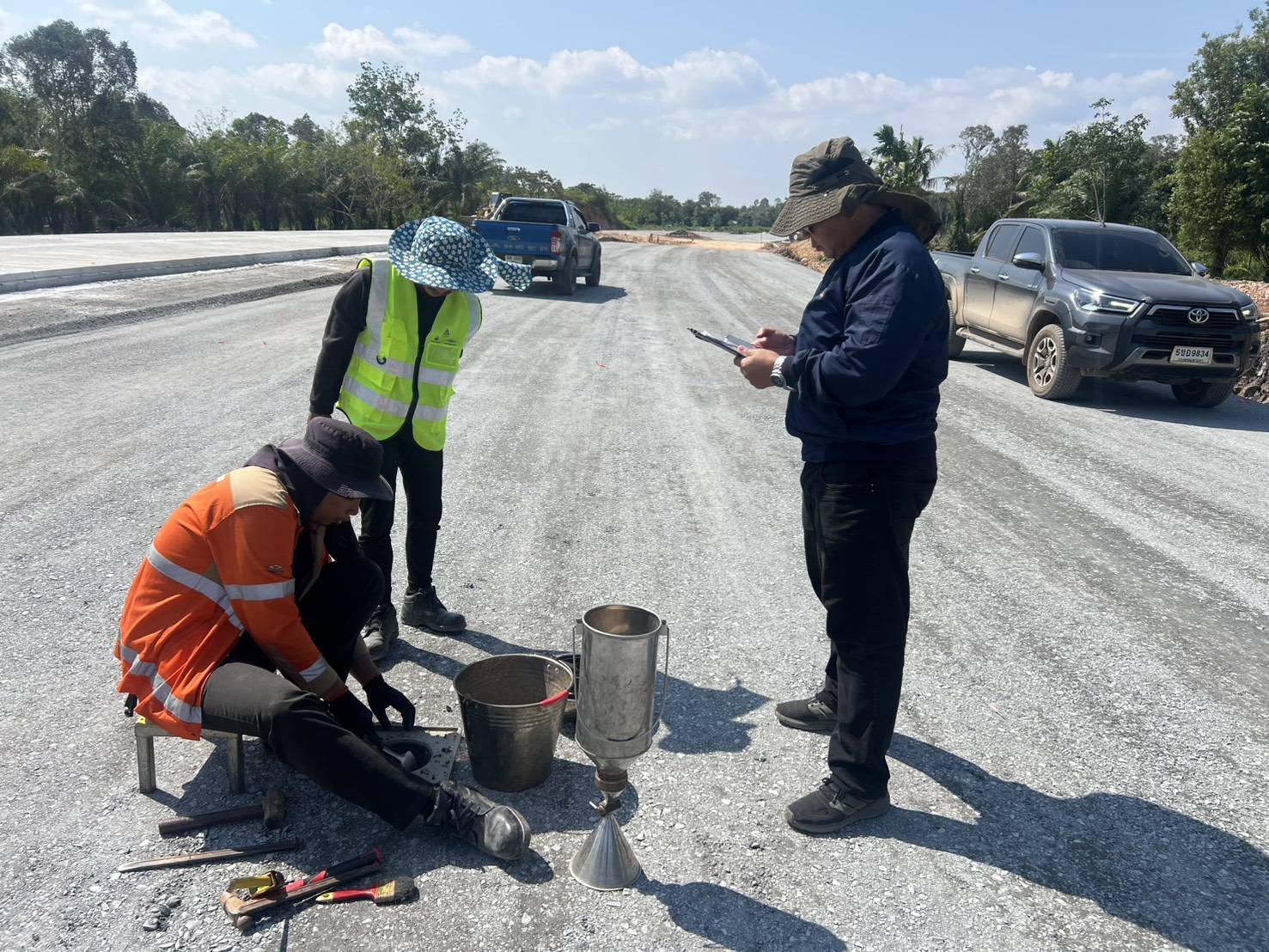 งานทดสอบ Field Density Test- หินคลุก